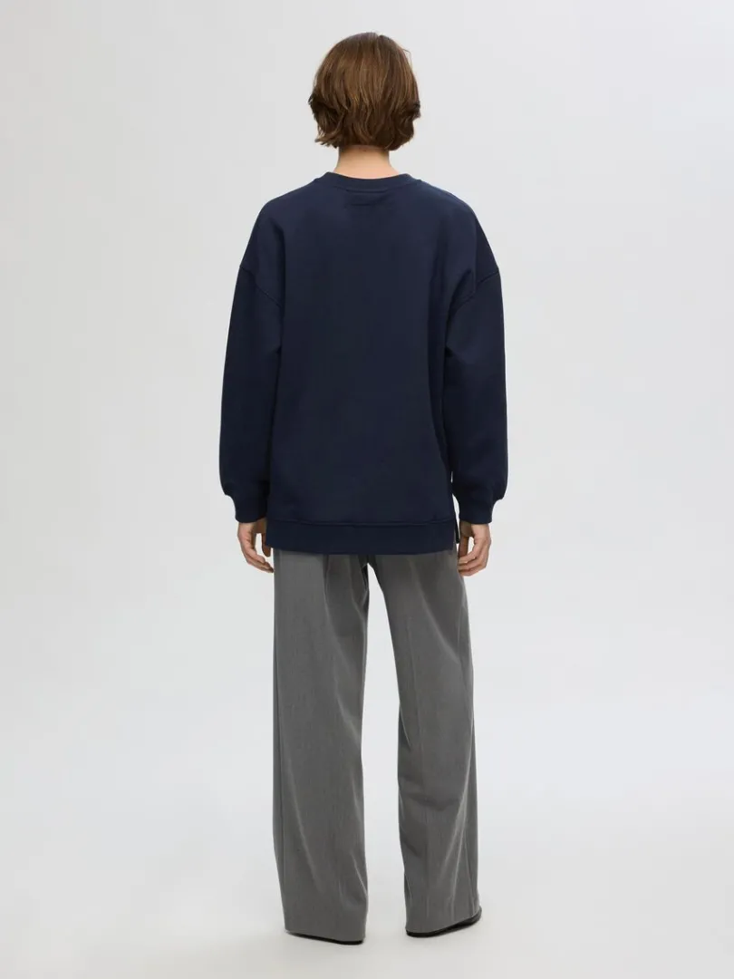 lang_sweatshirt_4-1.webp Hættetrøjer & Sweatshirts>SELECTED LANG SWEATSHIRT Blue