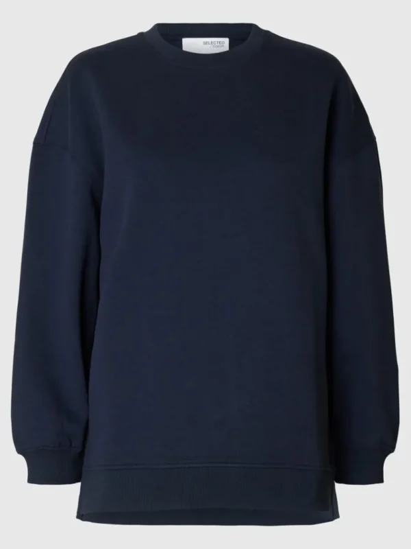 Hættetrøjer & Sweatshirts>SELECTED LANG SWEATSHIRT Blue