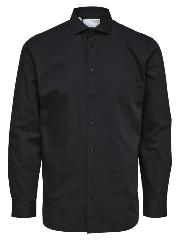 Skjorter>SELECTED LANGE ÆRMER SKJORTE Black