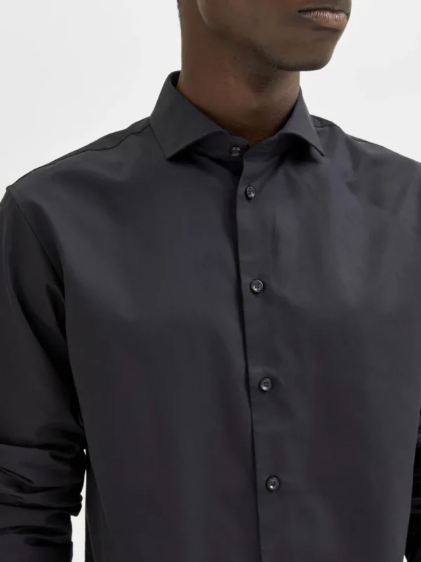 Skjorter>SELECTED LANGE ÆRMER SKJORTE Black