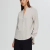 Toppe Og Bluser>SELECTED LANGÆRMET BLUSE Beige