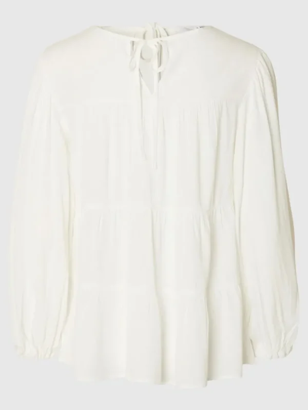 Toppe Og Bluser>SELECTED LANGÆRMET BLUSE White