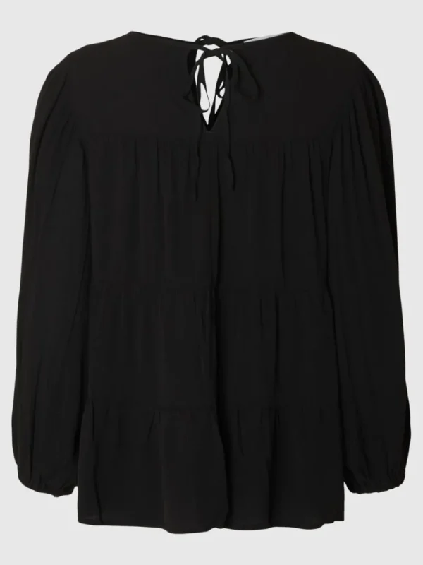 Toppe Og Bluser>SELECTED LANGÆRMET BLUSE Black