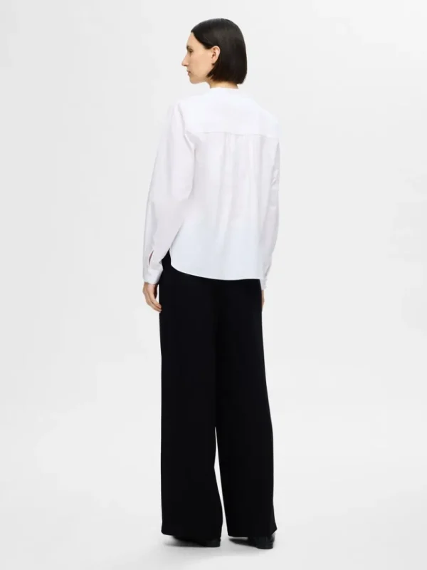 Toppe Og Bluser>SELECTED LANGÆRMET BLUSE White