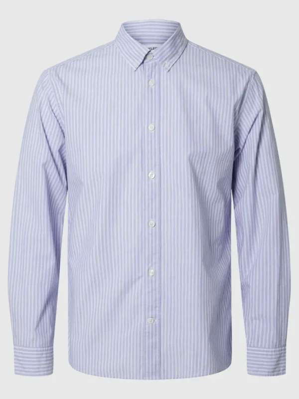 Skjorter>SELECTED LANGÆRMET BUTTON-DOWN SKJORTE Blue