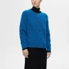 Strik>SELECTED LANGÆRMET CARDIGAN Blue