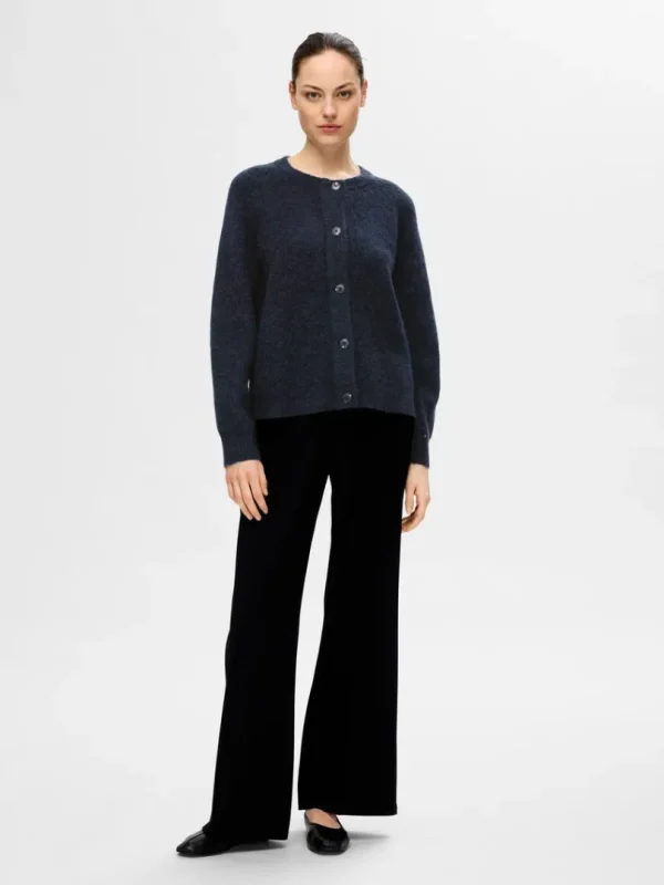 Strik>SELECTED LANGÆRMET CARDIGAN Blue