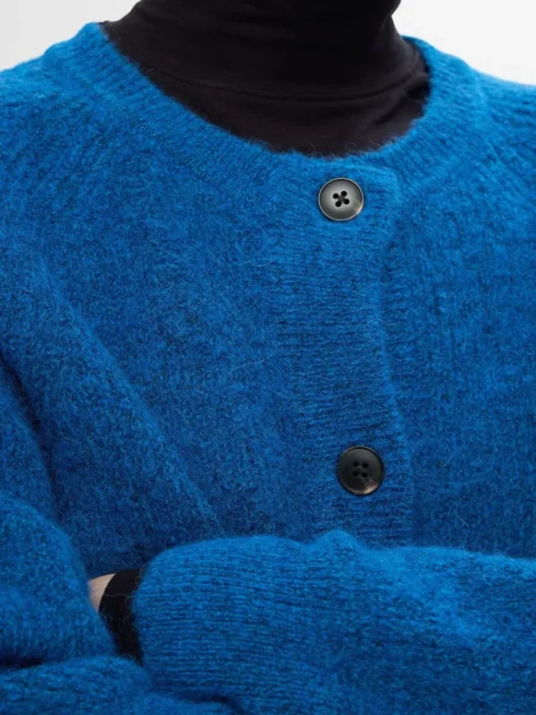 Strik>SELECTED LANGÆRMET CARDIGAN Blue