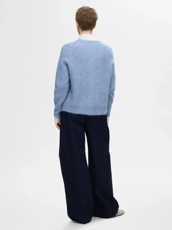 Strik>SELECTED LANGÆRMET CARDIGAN Blue