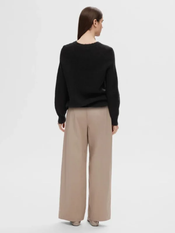Strik>SELECTED LANGÆRMET CARDIGAN Black