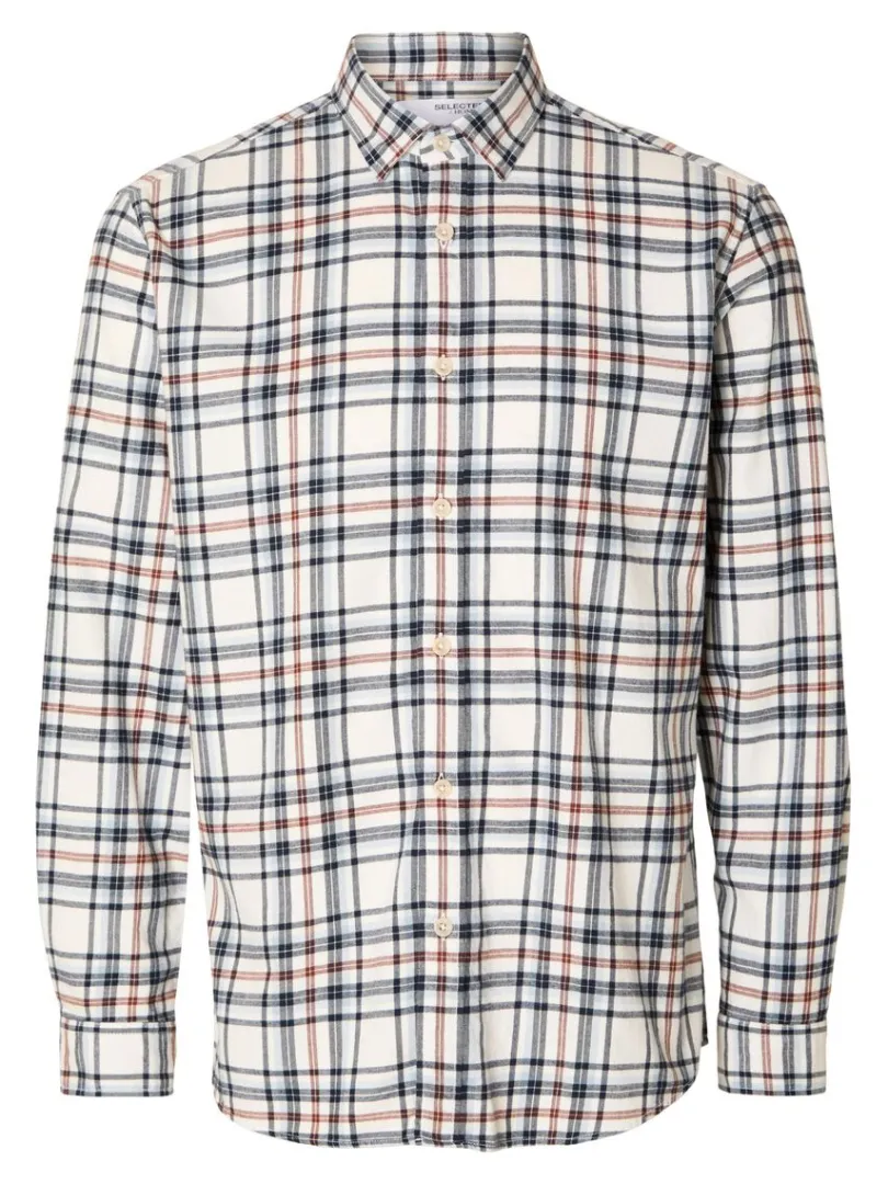 langrmet_flannel_skjorte_4.webp Skjorter>SELECTED LANGÆRMET FLANNEL SKJORTE Beige