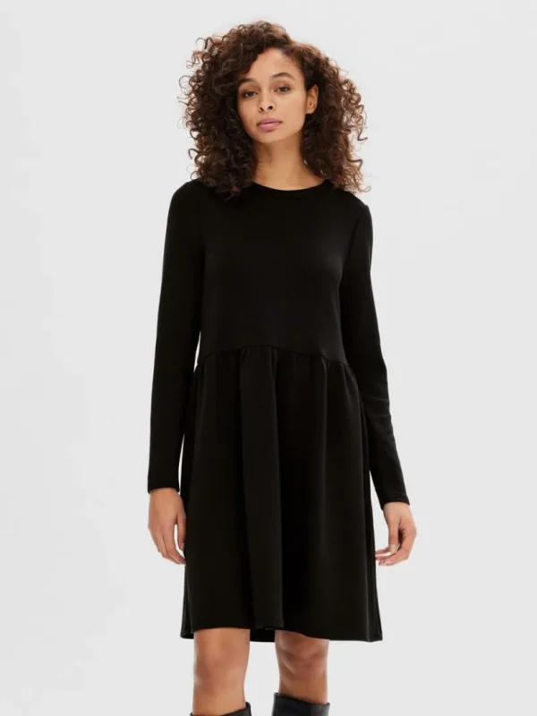 Kjoler>SELECTED LANGÆRMET KORT KJOLE Black