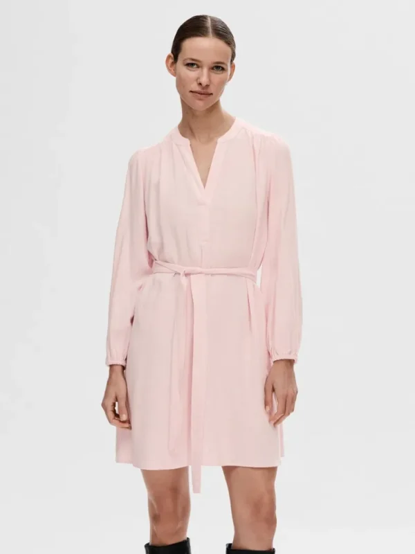 Kjoler>SELECTED LANGÆRMET KORT KJOLE Pink
