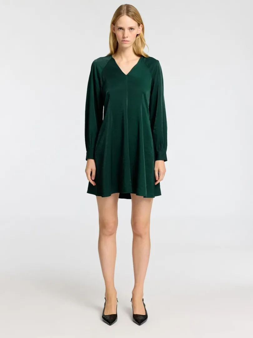 langrmet_kort_kjole_1.webp Kjoler>SELECTED LANGÆRMET KORT KJOLE Green