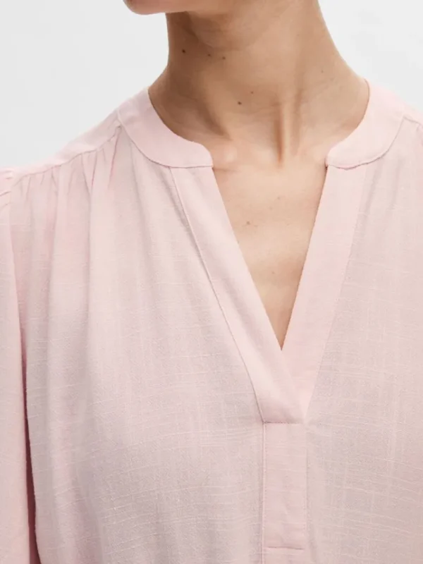 Kjoler>SELECTED LANGÆRMET KORT KJOLE Pink