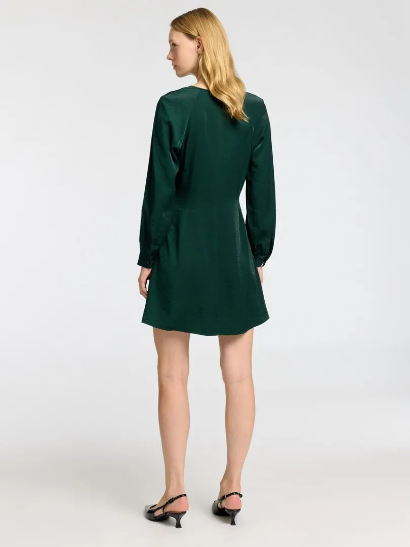 langrmet_kort_kjole_4.webp Kjoler>SELECTED LANGÆRMET KORT KJOLE Green