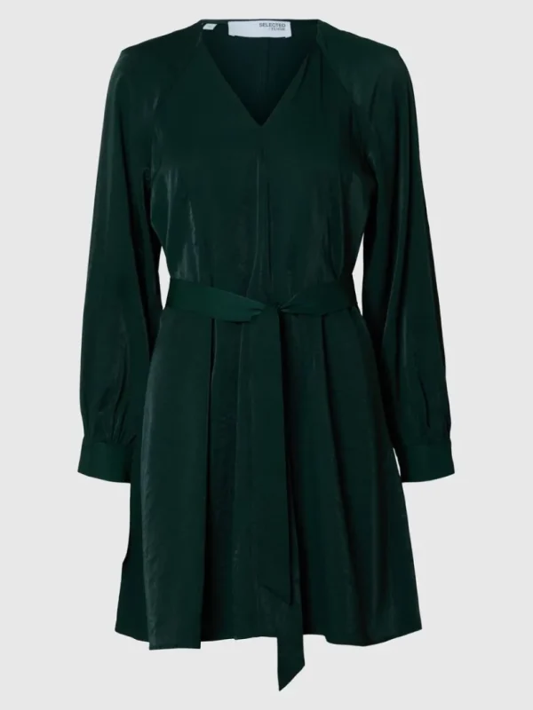 Kjoler>SELECTED LANGÆRMET KORT KJOLE Green