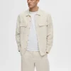 Overtøj | Skjorter>SELECTED LANGÆRMET OVERSHIRT Beige