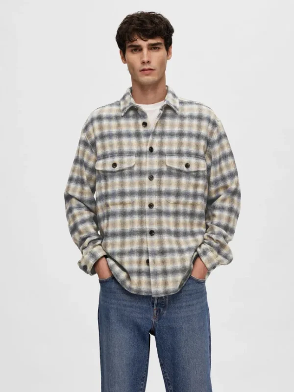 Overtøj | Skjorter>SELECTED LANGÆRMET OVERSHIRT Coloured