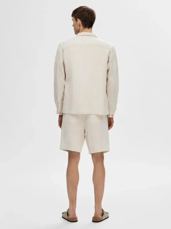 Overtøj | Skjorter>SELECTED LANGÆRMET OVERSHIRT Beige
