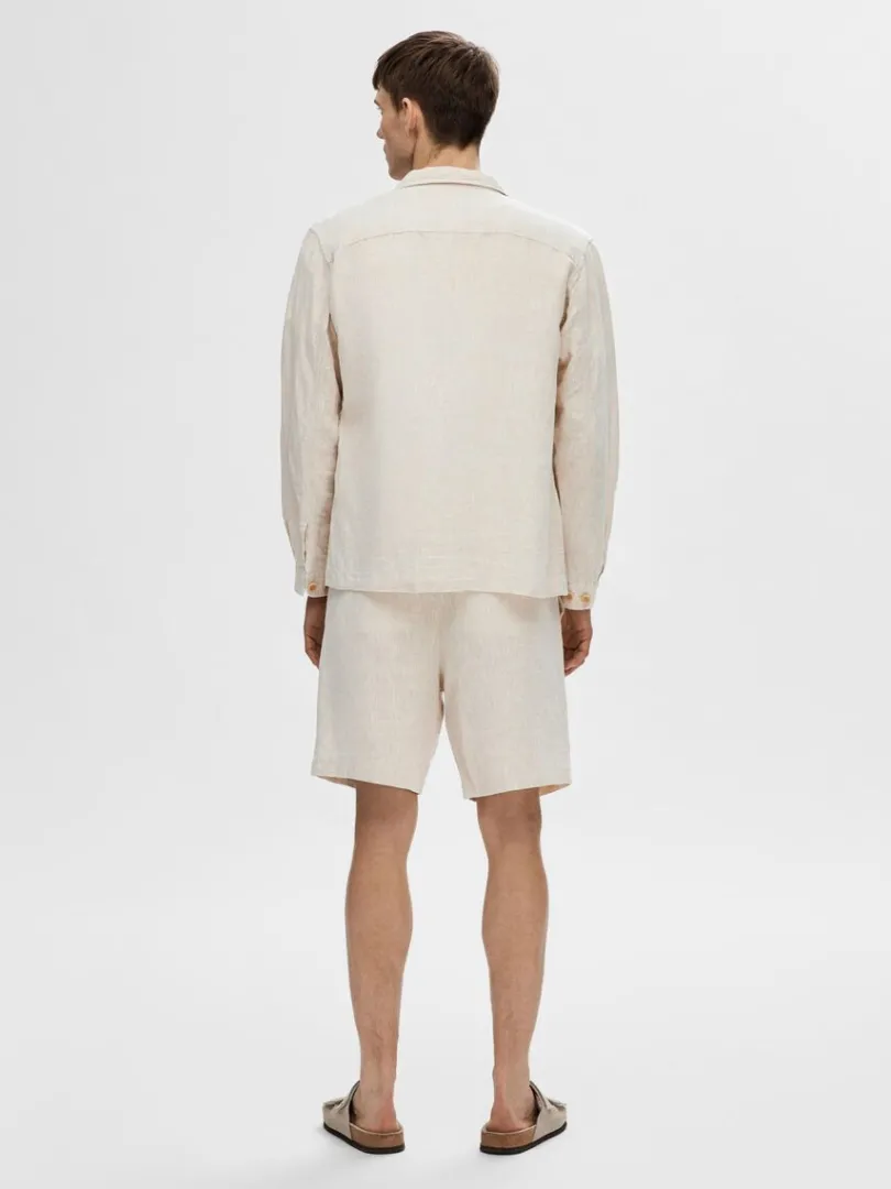 langrmet_overshirt_1-3.webp Overtøj | Skjorter>SELECTED LANGÆRMET OVERSHIRT Beige