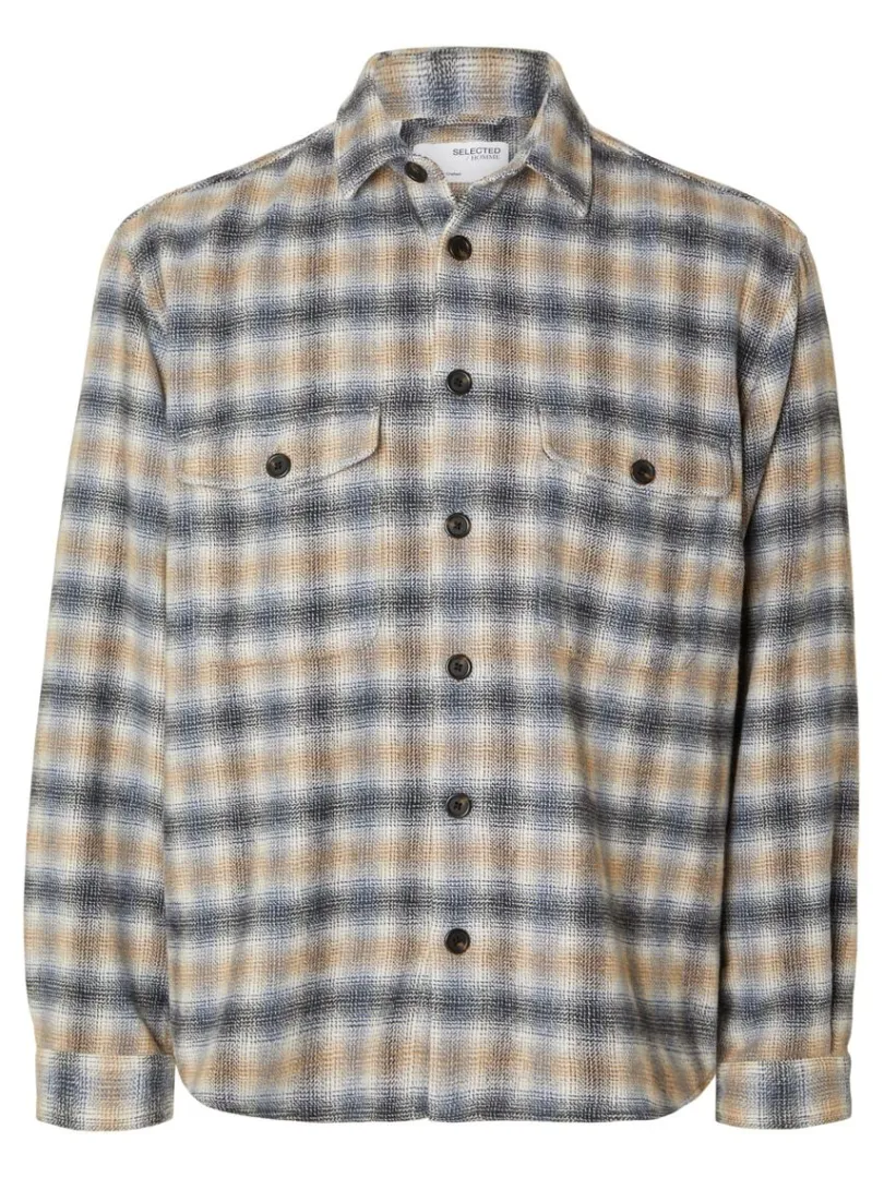 langrmet_overshirt_4-5.webp Overtøj | Skjorter>SELECTED LANGÆRMET OVERSHIRT Coloured