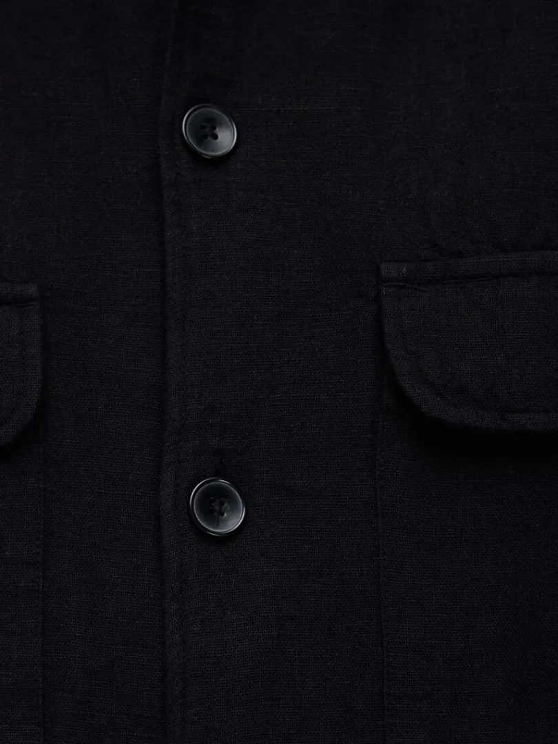 langrmet_overshirt_5-2.webp Overtøj | Skjorter>SELECTED LANGÆRMET OVERSHIRT Black
