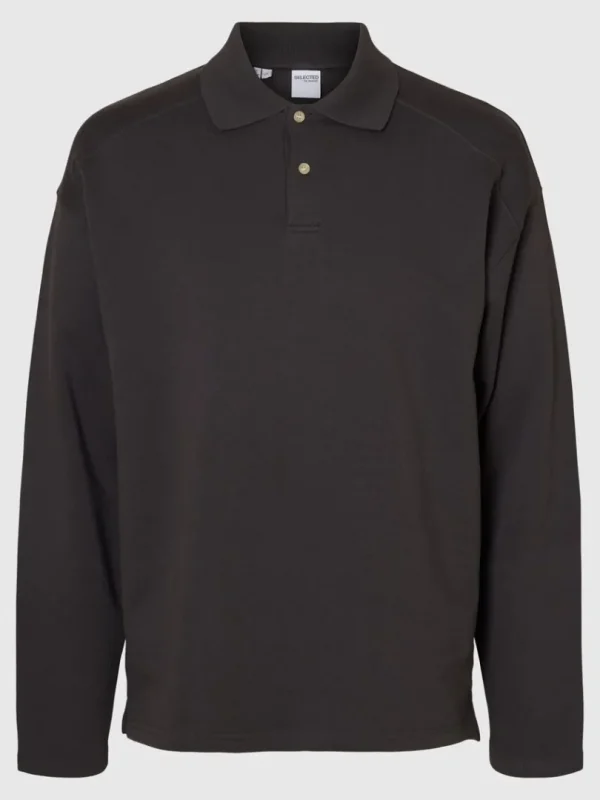 Poloer>SELECTED LANGÆRMET POLO Grey