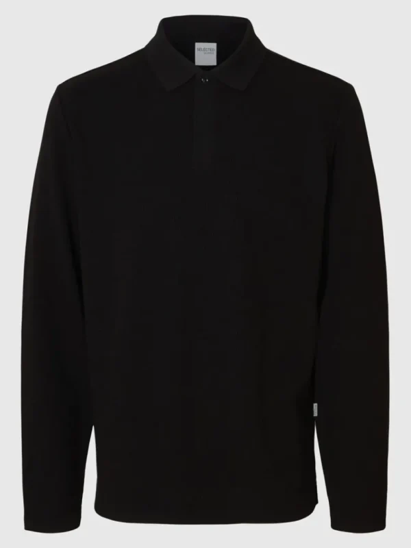 Poloer>SELECTED LANGÆRMET POLO Black