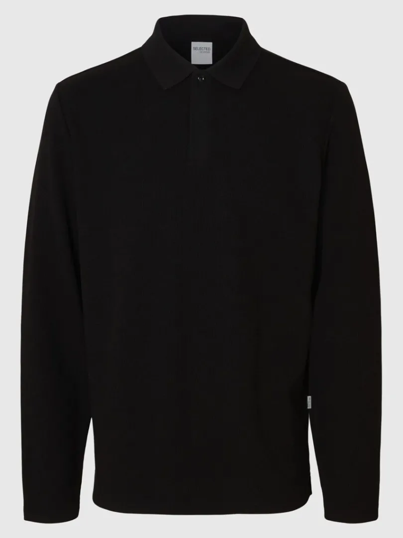 langrmet_polo_3.webp Poloer>SELECTED LANGÆRMET POLO Black
