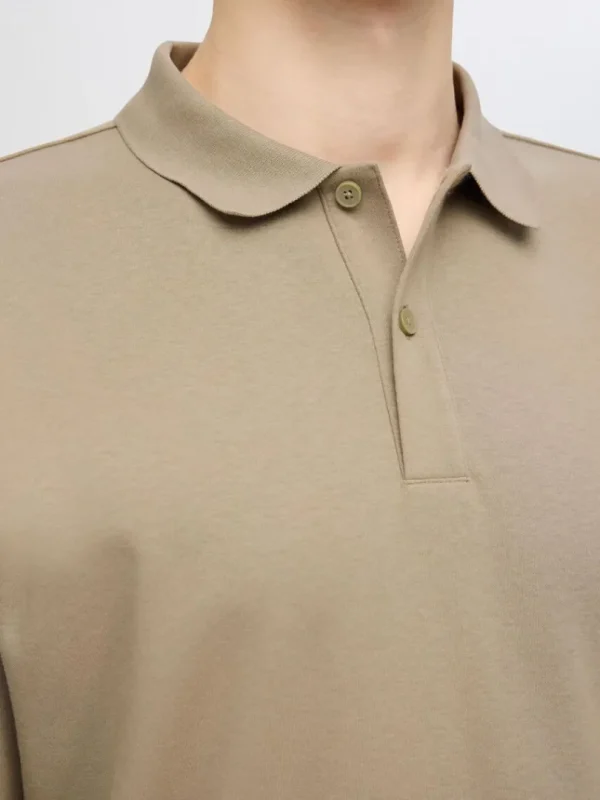 Poloer>SELECTED LANGÆRMET POLO Beige