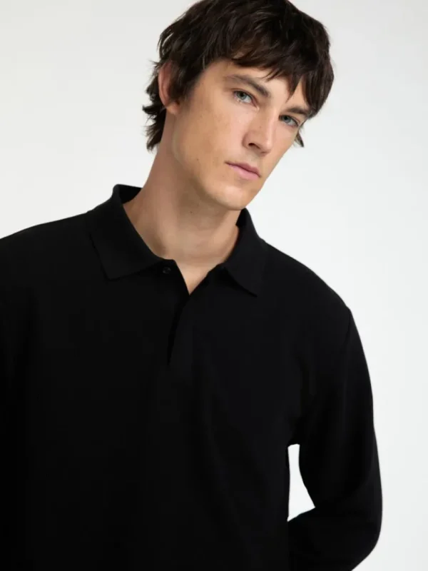 Poloer>SELECTED LANGÆRMET POLO Black