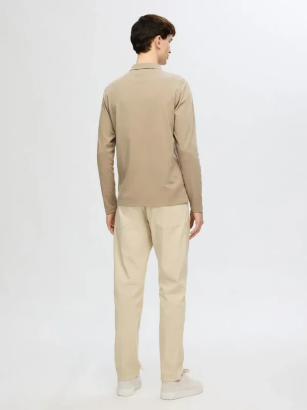 Poloer>SELECTED LANGÆRMET POLO Beige