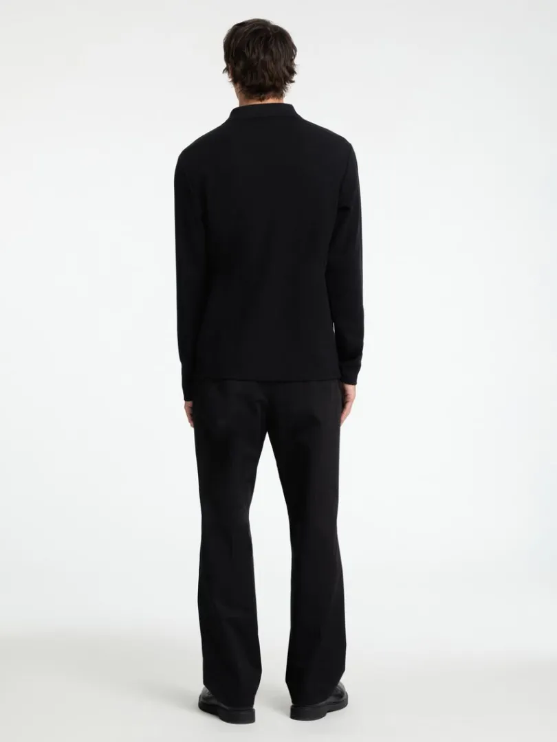 langrmet_polo_5.webp Poloer>SELECTED LANGÆRMET POLO Black
