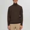 Strik>SELECTED LANGÆRMET RULLEKRAVE PULLOVER Brown