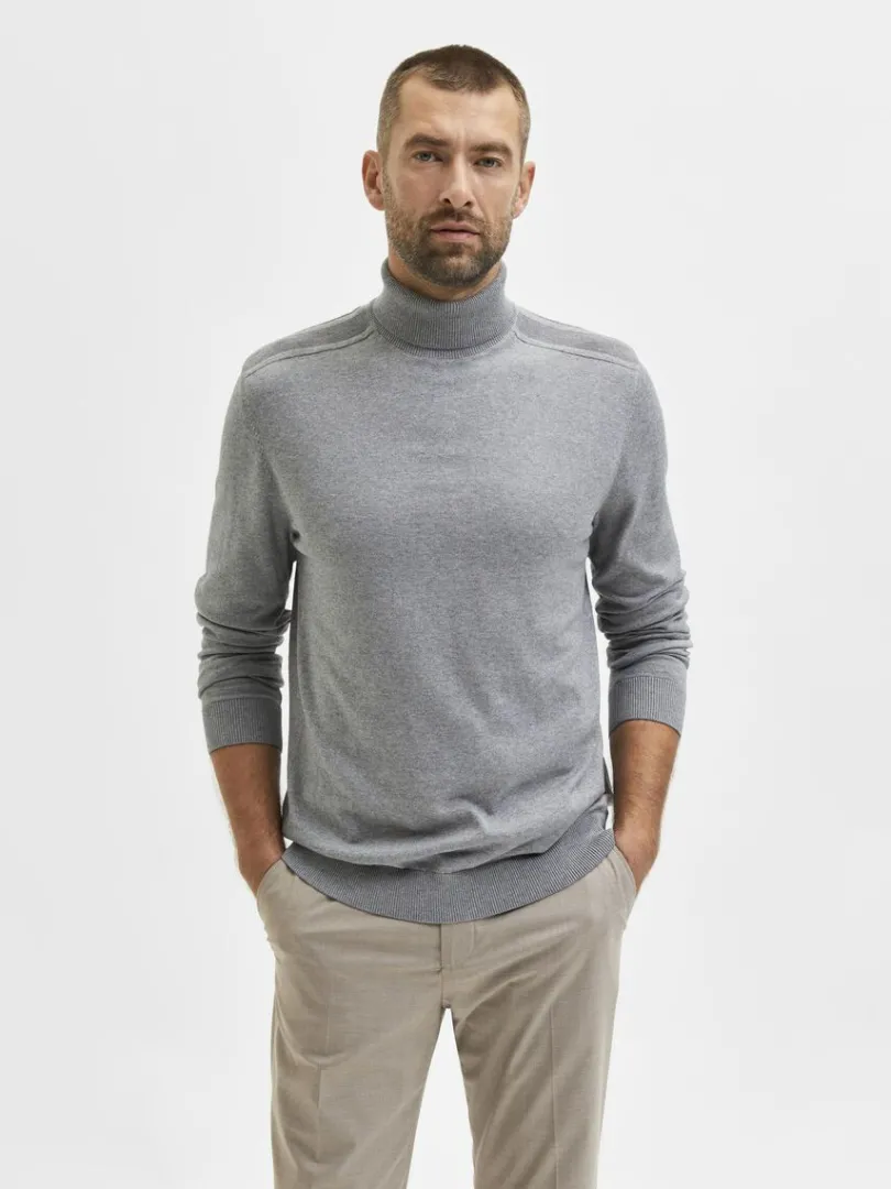 langrmet_rullekrave_pullo_0-4.webp Strik>SELECTED LANGÆRMET RULLEKRAVE PULLOVER Grey