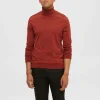 Strik>SELECTED LANGÆRMET RULLEKRAVE PULLOVER Orange
