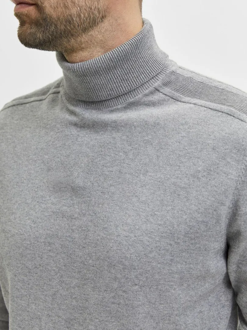 langrmet_rullekrave_pullo_3-4.webp Strik>SELECTED LANGÆRMET RULLEKRAVE PULLOVER Grey