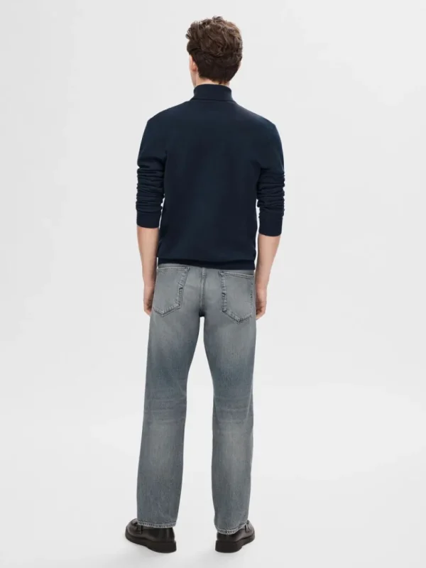 Strik>SELECTED LANGÆRMET RULLEKRAVE PULLOVER Blue