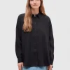 Skjorter>SELECTED LANGÆRMET SKJORTE Black