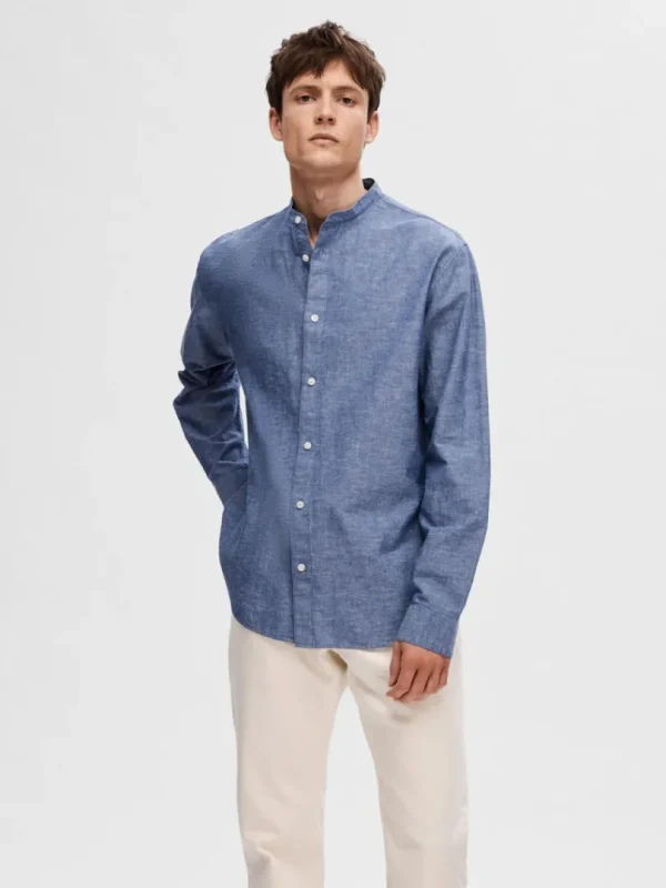 Skjorter>SELECTED LANGÆRMET SKJORTE Blue