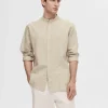 Skjorter>SELECTED LANGÆRMET SKJORTE Beige
