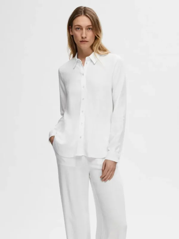 Skjorter>SELECTED LANGÆRMET SKJORTE White