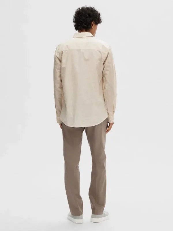 Skjorter>SELECTED LANGÆRMET SKJORTE Beige