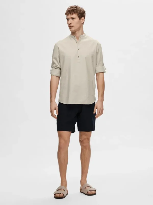 Skjorter>SELECTED LANGÆRMET SKJORTE Beige
