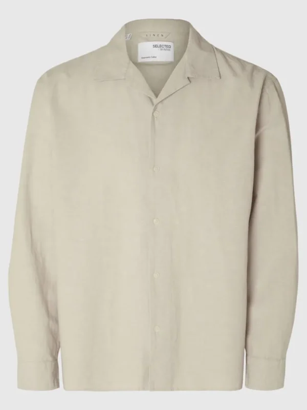 Skjorter>SELECTED LANGÆRMET SKJORTE Beige