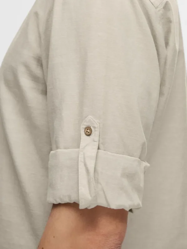 Skjorter>SELECTED LANGÆRMET SKJORTE Beige