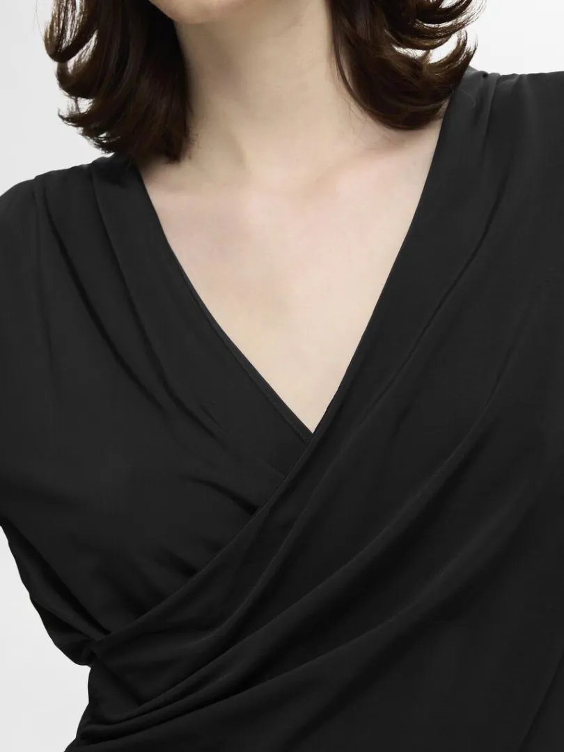 langrmet_slom_bluse_3.webp Toppe Og Bluser>SELECTED LANGÆRMET SLÅ-OM BLUSE Black