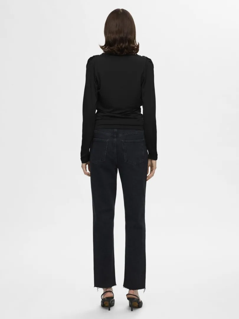 langrmet_slom_bluse_4.webp Toppe Og Bluser>SELECTED LANGÆRMET SLÅ-OM BLUSE Black