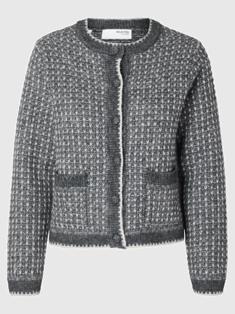 langrmet_strikket_cardiga_5.webp Strik>SELECTED LANGÆRMET STRIKKET CARDIGAN Grey